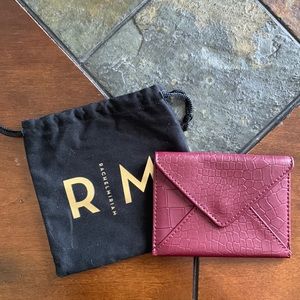 Rachel Miriam Croc-embossed Genuine Leather Card Case NEW